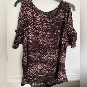 Cute cold shoulder top with sleeve ties